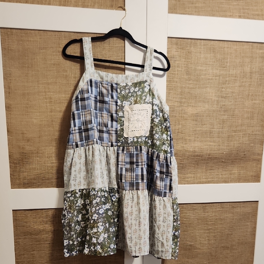 Patchwork Sleeveless Dress